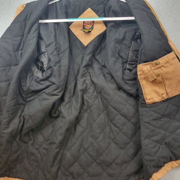 Justin Original Workware Canvas Chore Coat Barn Jacket Lined Mens Large Corduroy - Picture 10 of 16